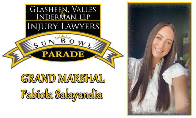 GLASHEEN, VALLES & INDERMAN INJURY LAWYERS SUN BOWL PARADE TO BE LED BY LOCAL DESIGNER